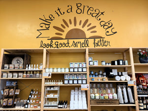 Five Thirty PM Candle Co®  retail display at Makers of Maryland featuring Coming Home, Glow Up and Archive of Life candles and wax melts alongside products from other local makers.